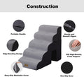ZOMISIA Dog Ramp for Large Dogs - 24" H 5 Steps Pet Stairs for High Bed with Tunnel 2 in 1 with Zippers Suitable, Indoor Cat Ladders with Non-Slip Bottom, Black