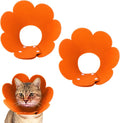 Cat Recovery Collar Cute Flower 2Pcs, L 10.2-12.2"