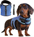 Mini Dachshund Harness Vest, No Pull & No Armpit Rub Dachshund Harness, Escape Proof Adjustable Dog Harness for Walking