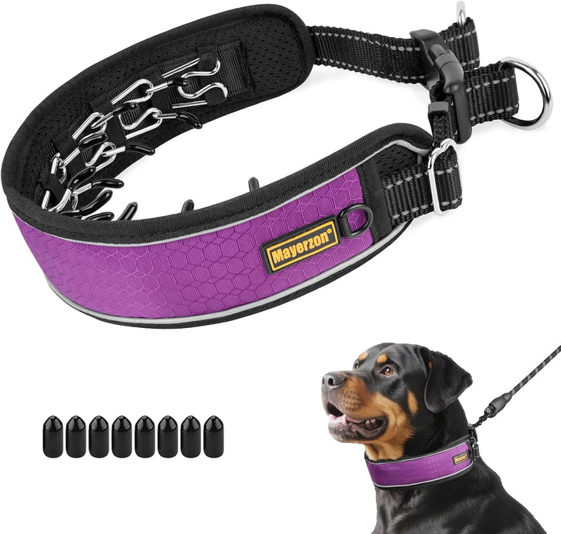 Mayerzon Patented No Pull Collar for Small Medium Large Dogs, Purple, M