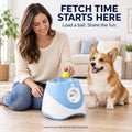 HADIZA Automatic Ball Launcher for Dogs, Rechargeable Thrower Machine, Adjustable 10/20/30 ft Range, 6 Mini 2 Inch Tenni