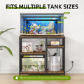 Reinforced 40-50 Gallon Aquarium Stand with Power Outlet, Ultra-Stable 660 LBS Capacity Metal Fish, Tank Stand for Repti
