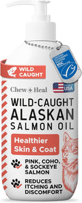 Wild Alaskan Salmon Oil for Dogs & Cats 16 oz - Omega 3 Dog Fish Oil, EPA DHA for Skin & Coat, Itch Relief, Joint and He