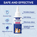 Wellix PET Dog Eye Drops, Eye Drops for Dogs&Cats, Dog Eye Infection Treatment to Soothe Eye Allergy, Soothe Dry Eyes Pink Eyes, Dog Tear Stain Cleaner-60ml