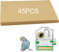 45 Pcs Bird cage Liner Paper, 11 x 17 inch Gravel Liner Paper for Bird Cage, Parrot Cage Sandpapers Cushion Pad Birdcage
