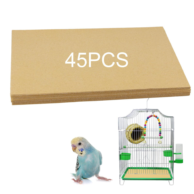 KCGANI 35 Pcs Gravel Liner Paper for Bird Cage, 11 x 17 Inch Bird Cage Liner Paper Bedding Calcium Paper Special Pet Bedding Accessories for Pet Parrot Bird Cage in Sea Sand