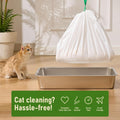 ZOMISIA Super Jumbo Litter Box Liner XXL - 15 Count 47" x 24" Cat Litter Bags with Drawstring, Extra Thick Kitty Litter Pan Liners Tear Resistant Heavy Duty, Easy Clean up for Litter Tray, Unscented