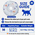 Cat Recovery Collar, Soft Waterproof Donut Cone for Cats After Surgery, Adjustable Anti-Lick Elizabethan Collar Alternative for Wound Healing, Hair-Resistant Pet Neck Pillow for Cats & Small Dogs,M