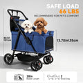 Dog Stroller for Large & Medium Dogs (Up to 66 lbs), Pet Stroller for 2 Small Dogs with Adjustable Handle & Canopy, Sun 