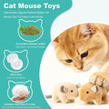 Plush Catnip Mice Toys with Rattle Sound- 2 Pcs Interactive Cat Toys for Indoor Cats, Durable Stress Relief Eco-Friendly
