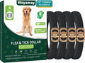 Woyamay 4 Pack Flea Collar for Dogs, Flea and Tick Prevention for Dogs, 32 Months Dog Flea and Tick Treatment, Adjustable Dog Flea Collars, Dog Flea Treatment Collar, Flea Treatment for Dogs, Black