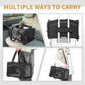 Petsfit Airline Approved Pet Carrier for Small Cats, 16.5x8.6x11 TSA Approved Carrier, with Removable Dual-Sided Padding (2-Way Placement) - Fits Under Most Airplane Seats, Escape Proof (Black)