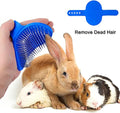 Patelai 4 Pcs Bunny Grooming Kit Bunny Brush Rabbit Nail Clipper, Blue