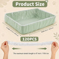 120 Pcs Disposable Plastic Cage Liners 27x19 in Clear Bunny Litter Box Liner