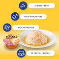 INABA Dashi Delights for Cats, Shredded Tuna Side Dish with Bonito Flake Broth, Cat Food Complement with Taurine & Green Tea Extract, 2.5 Ounce Cup, 6 Cups Total, Tuna Recipe