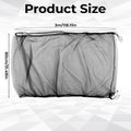 Falzqq Large Bird Cage Cover Bird Cage Seed Catcher 118 x 31 Inches Adjustable Elastic Band Mesh Birdcage Cover Net Skirt for Parrot Parakeet Macaw African Cages (Black)