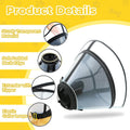 ZuxZuce Upgraded Dog Cone Collar for Dogs After Surgery, Soft Transparent Pet Recovery Collar for Large Medium Small Dogs, Depth Adjustable Dog Cone Collar, Elizabethan Collar (L, Black)
