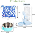 Rabbit Water Bottle Food Bowl Hay Net Feeder Set for Guinea Pig Bunny