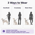 Hands Free Dog Leash, Double Handle Leash 5.5FT Purple-Green