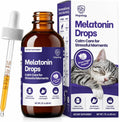 Cat Melatonin Drops, Liquid Melatonin for Cats for Grooming, Travel and Vet Visits, Calming Cat Sedative for Grooming, C