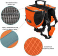 Polyester Dog Saddlebags Pack Hound Travel Camping Hiking Backpack Saddle Bag for Small Medium Large Dogs (Neon Green,M)