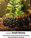 Shrimp Cave for Fish Tank Plants, 2-Pack Round Aquarium Caves for Cherry & Dwarf Shrimp, Plant-Compatible Shrimp Tank Ac