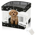 Dog Playpens Cover and Bottom Mat Set,Playpen Not Included, Non-Slip Dog Crate Covers 36 Inch, Dog Playpen Bottom Pad, Washable Reusable Puppy Playpen Pad for Pet PlayPen, Dog Kennel Covers 36 Inch