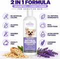 Mighty Petz 2-in-1 Oatmeal Dog Shampoo and Conditioner – 16 oz Natural Support for Allergies, Itchy Sensitive Skin. Moisturizing & pH Balanced for Dogs with Oatmeal and Aloe Vera
