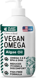 Vegan Omega 3 for Dogs, 8oz - Algae Oil Supplement for Skin and Coat