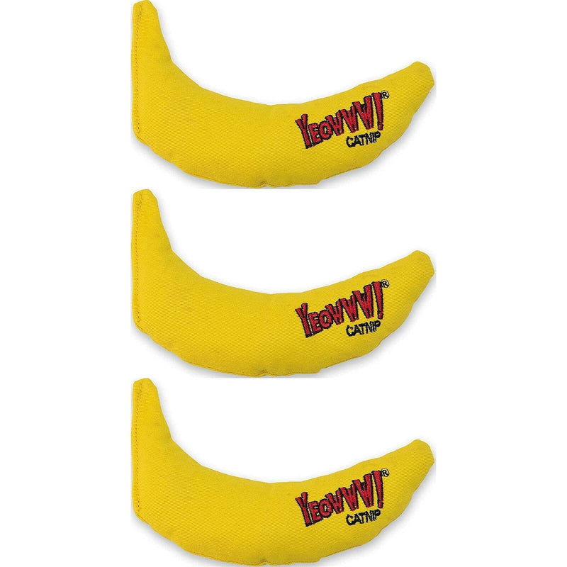 YEOWWW! DuckyWorld 100% ORGANIC CATNIP Leaf & Flower Cat Toy BANANA 3 PACK