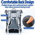 Birds Day Cockatoo Carrier Backpack-Parrot Travel Cage with Wooden Perch and Food Bowl, Stainless Steel Tray (Charcoal Gray, Cockatoo & Similar)