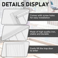 Suzile 2 Pcs 11.81" x 10.24" Pigeon Cage Door Bird Wire One Way Entrance Iron Pigeon Trap Bird House Door for Racing Supply Birdcage Breeding, White