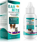 Ear Mite Treatment for Dogs & Cats, Cleaner on Contact & Soothes Itching
