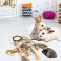 Bissap Rabbit Chew Toy, Hanging Natural Teeth Grinding Snack for Small Pets