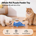 PAWISE Interactive Whale Dog Puzzle Toy & Cat Slow Feeder Food Dispenser