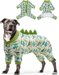 CuteBone Dinosaur Costume Dog Pajamas, Stretchy Spandex Crystal Velvet Sleepwear Coat for Small Dogs, Soft & Warm Pet Ou