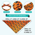 Halloween Dog Bandana Large -1 Pack, Reversible Dog Scarf