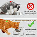 Elevated Cat Bowl,15° Tilted,5.9" Wide for Cats and Small Dogs