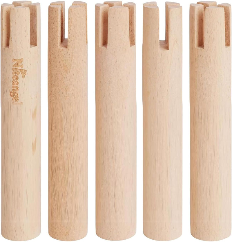 Niteangel Set of Beech Stilts for Elevating & Safely Setting Niteangel Multi-Chamber Series Maze House (Set of 5 Stilts 