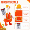 7 Inch Desk Goose Outfits, Construction Worker Costume with Hat, Orange