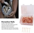 250Pcs Horseshoe Nails Copper Plated Rustproof Equestrian Riding Equipment Pet Supplies (51mm E5)