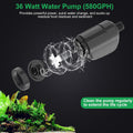 Electric Aquarium Gravel Cleaner with Strong Suction, Adjustable Water Flow, Auto Water Change & Sand Wash & Algae Remov