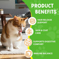 Hairball Relief for Cats, Natural Cat Hairball Treatment with Natural Ingredients & Vitamins - Kitten Furball Treatment,
