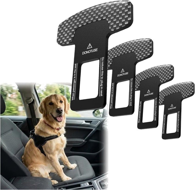 4Pack Dog Cat Safety Belt Clips，Adjustable Fabric Dog Vehicle Seat Harness