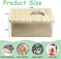 kathson Hamster Sand Bath Box Transparent Acrylic Small Animals Shower Bathtub Guinea Pigs Digging Sand Container Cage A