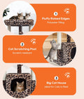 SYANDLVY 27" Cat Tree for Indoor Cats, Activity Tower with Scratching Posts