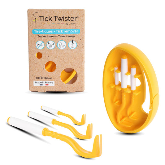 Tick Twister Tick Remover for Dogs and Human - Made in France - Tick Puller for Humans and Dogs - 3 Different Sizes - Dog Tick Removal Tool - Also for All Other Pets - Tick Nipper in