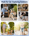 Escape Resistant Cat Harness and Leash Set with Pocket