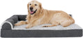 Furhaven Orthopedic Dog Bed for Large Dogs w/ Removable Bolsters & Washable Cover, For Dogs Up to 95 lbs - Two-Tone Plus
