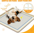 Dog Pee Pad Holder for Small and Medium Dogs, Two-Layer Mesh Dog Potty Tray, Indoor Puppy Pad Holder for Potty Training, Gentle on Paws, Easy-Clean Leak-Resistant Fits 22 × 22 Inches Pee Pads